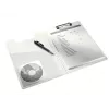 Leitz WOW cartella con clip e copertina, A4, polyfoam, blu, 75 fogli, 1 tasca, 230 mm
