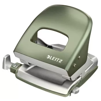 Leitz NeXXt Style pinza perforatrice, 2 fori 30 fogli metallo, 30 fogli, verde, argento, metallo, 8 cm, A6, 107 mm