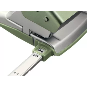 Leitz NeXXt Style pinza perforatrice, 2 fori 30 fogli metallo, 30 fogli, verde, argento, metallo, 8 cm, A6, 107 mm