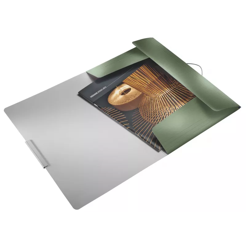 Leitz Style cartella a 3 lembi PP A4, A4, polipropilene (PP), verde, 150 fogli, 80 g/m², elastico