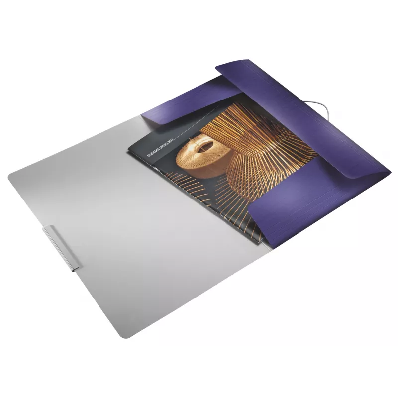 Leitz Style cartella a 3 lembi PP A4, A4, polipropilene (PP), blu, 150 fogli, 80 g/m², elastico