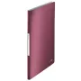 Leitz Style album trasparente PP 20 pagine, rosso, cloruro di polivinile (PVC), 20 scomparti, A4, 231 mm, 13 mm