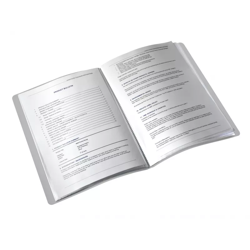 Leitz Style album trasparente PP 20 pagine, rosso, cloruro di polivinile (PVC), 20 scomparti, A4, 231 mm, 13 mm