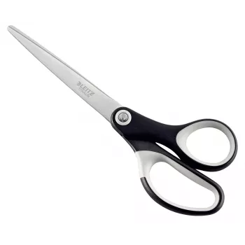 Leitz Titanium forbici di qualità 180 mm, adulti, taglio dritto, singolo, nero, argento, acciaio inox, forbici da ufficio