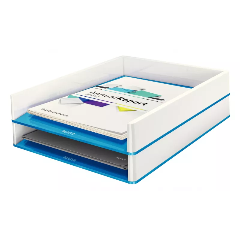 Leitz vaschetta portadocumenti WOW Dual Colour, plastica, blu, metallizzato, A4, 267 mm, 336 mm, 49 mm