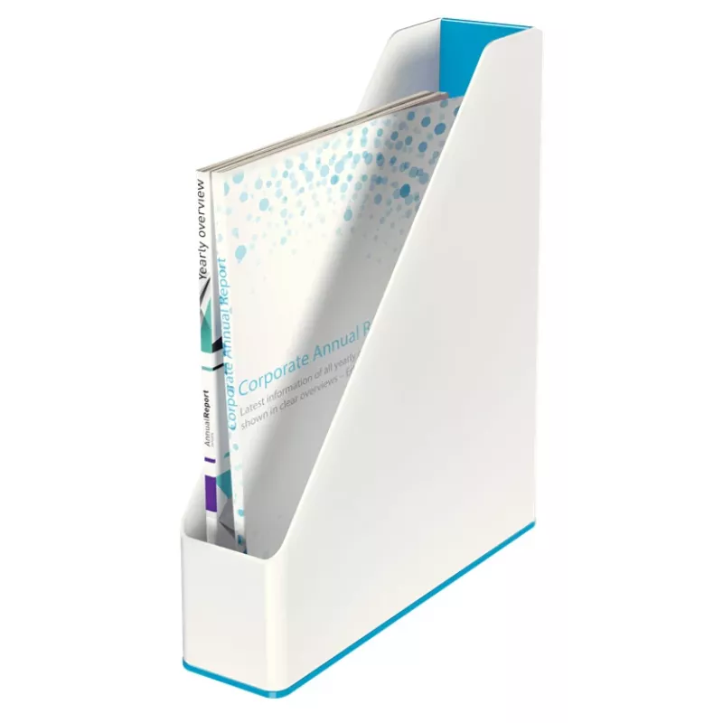 Leitz raccoglitore per riviste WOW Dual Colour, blu, bianco, plastica, A4, 272 mm, 318 mm, 430 g