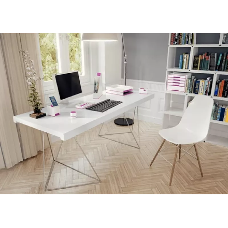 Leitz portapenne Sound WOW, rosa, bianco, polistirene, 90 mm, 101 mm, 100 mm, 140 g