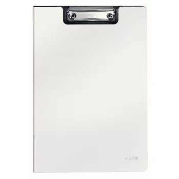 Leitz cartella con clip e copertina anteriore Solid, A4, bianco, 75 fogli, poliuretano espanso, 229 mm, 16 mm