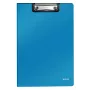 Leitz cartella con clip e copertina anteriore Solid, A4, blu, 75 fogli, poliuretano espanso, 229 mm, 16 mm