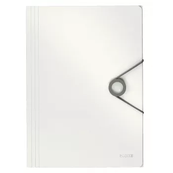 Leitz cartella a 3 lembi Solid PP A4, cartella a lembi, A4, polipropilene (PP), bianco, 150 fogli, 80 g/m²