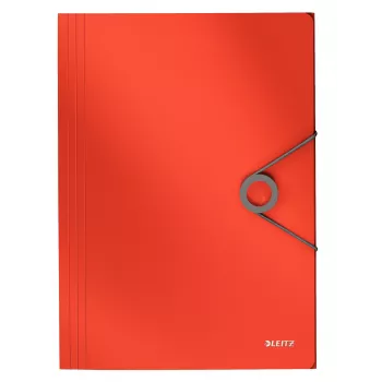 Leitz cartella a 3 lembi Solid PP A4, cartella a lembi, A4, polipropilene (PP), rosso, 150 fogli, 80 g/m²