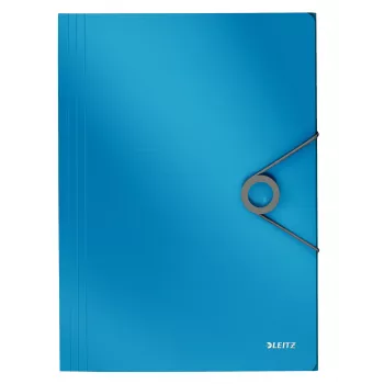 Leitz cartella a 3 lembi Solid PP A4, cartella a lembi, A4, polipropilene (PP), blu, 150 fogli, 80 g/m²