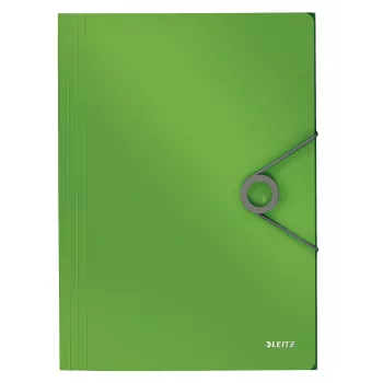 Leitz cartella a 3 lembi Solid PP A4, cartella a lembi, A4, polipropilene (PP), verde, 150 fogli, 80 g/m²