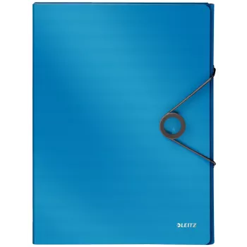 Leitz cartella box Solid PP 30 mm, cartella a lembi, A4, polipropilene (PP), blu, 250 fogli, 80 g/m²