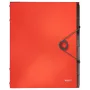 Leitz Registerbuch Solid 6 linguette, cartella a soffietto, A4, polipropilene (PP), rosso, 200 fogli, 80 g/m²