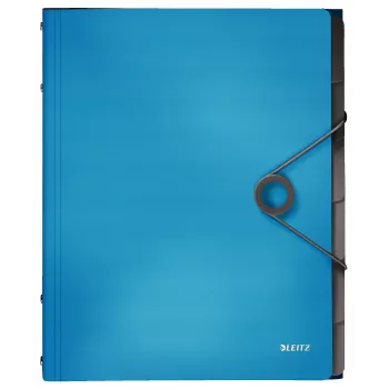 Leitz Trennbuch Solid 6 linguette, cartella a soffietto, A4, polipropilene (PP), blu, 200 fogli, 80 g/m²