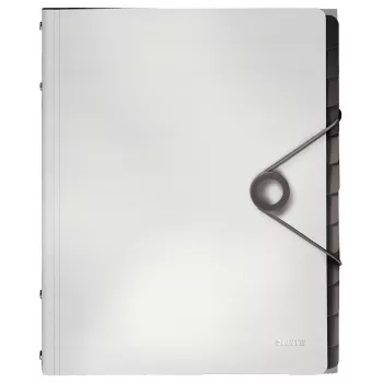 Leitz Trennbuch Solid 12 linguette, cartella a soffietto, A4, polipropilene (PP), bianco, 200 fogli, 80 g/m²