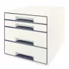 Leitz cassettiera WOW Cube 4 cassetti, 4 cassetti, plastica, bianco, 1 pz., 287 mm, 270 mm