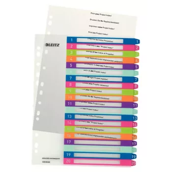 Esselte 1245-00-00 indice numerico in polipropilene (PP) multicolore