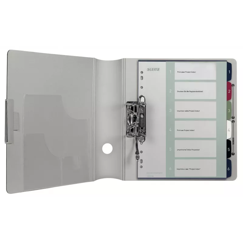 Leitz Index PC Printable 1-6 Style PP A4+, indice numerico, polipropilene (PP), multicolore, verticale, A4 Maxi, 245 mm