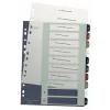 Leitz Index PC stampabile 1-10 Style PP A4+, indice numerico a linguette, polipropilene (PP), multicolore, verticale, A4 Maxi, 245 mm