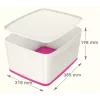 Esselte 5216-10-23 scatola contenitore rettangolare acrilonitrile-butadiene-stirene (ABS) rosa, bianco