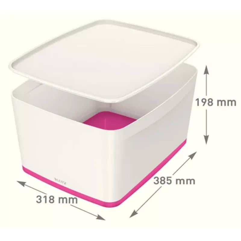 Esselte 5216-10-23 scatola contenitore rettangolare acrilonitrile-butadiene-stirene (ABS) rosa, bianco