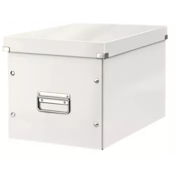Leitz Box Click & Store WOW Cube scatola contenitore grande, scatola contenitore, bianco, rettangolare, cartone, monocromatico, interni