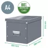 Leitz Box Click & Store WOW Cube Large scatola contenitore, fucsia, cartone, 320 mm, 360 mm, 310 mm