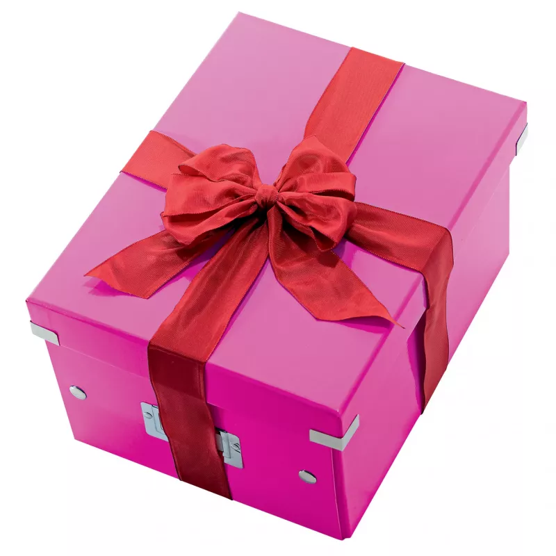 Leitz Box Click & Store WOW Cube Large scatola contenitore, fucsia, cartone, 320 mm, 360 mm, 310 mm