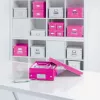 Leitz Box Click & Store WOW Cube Large scatola contenitore, fucsia, cartone, 320 mm, 360 mm, 310 mm