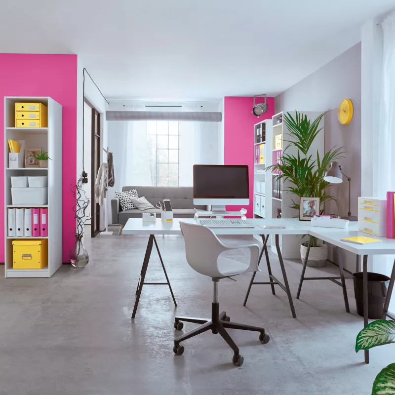 Leitz Box Click & Store WOW Cube Large scatola contenitore, fucsia, cartone, 320 mm, 360 mm, 310 mm