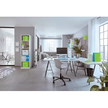 Leitz Box Click & Store WOW Cube scatola contenitore grande, scatola contenitore, blu, rettangolare, cartone, monocromatico, interni