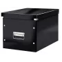 Leitz Box Click & Store WOW Cube scatola contenitore grande, scatola contenitore, nero, rettangolare, cartone, monocromatico, interni