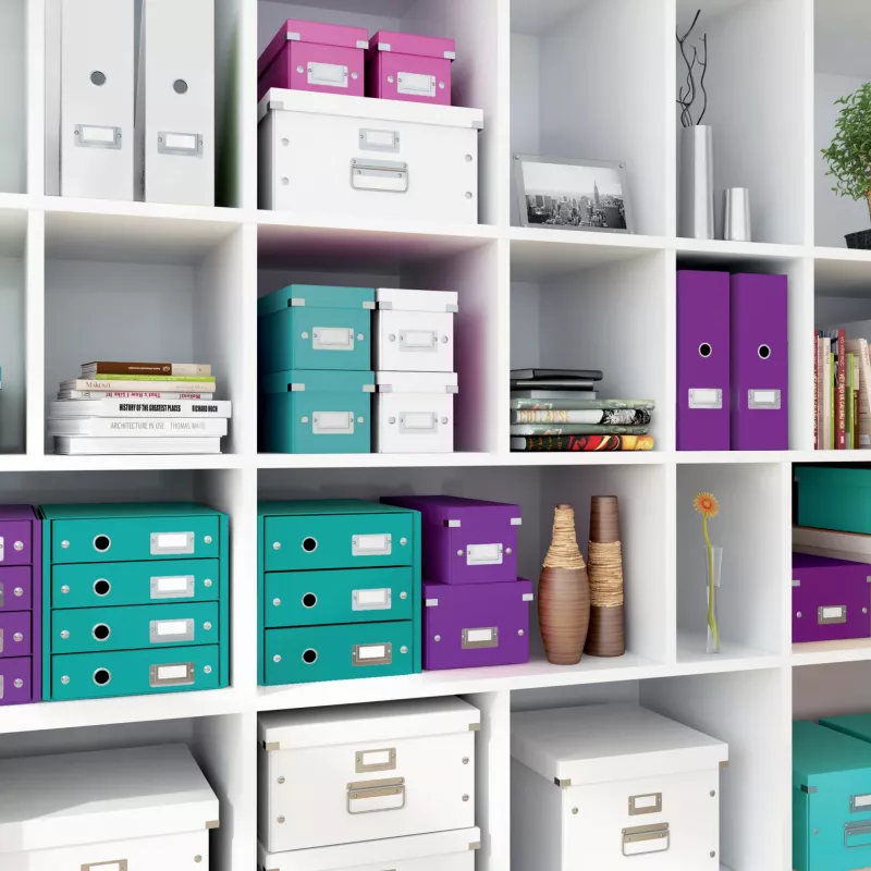 Leitz scatola contenitore Click & Store WOW Cube Medium, lilla, cartone, 260 mm, 260 mm, 240 mm