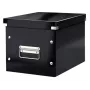 Leitz Click & Store WOW Cube Medium Storage Box, scatola contenitore, nero, rettangolare, cartone, monocromatico, interni