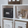 Leitz Click & Store WOW Cube Medium Storage Box, scatola contenitore, nero, rettangolare, cartone, monocromatico, interni