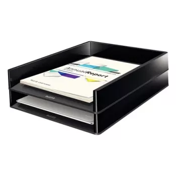 Leitz vassoio portadocumenti Dual Colour, plastica, nero, A4, A4, brochure, catalogo, busta, cartella, raccoglitore, lettera, carta, 267 mm
