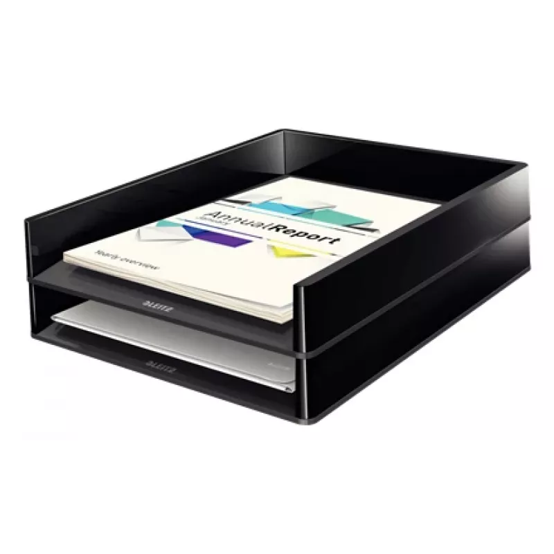 Leitz vassoio portadocumenti Dual Colour, plastica, nero, A4, A4, brochure, catalogo, busta, cartella, raccoglitore, lettera, carta, 267 mm