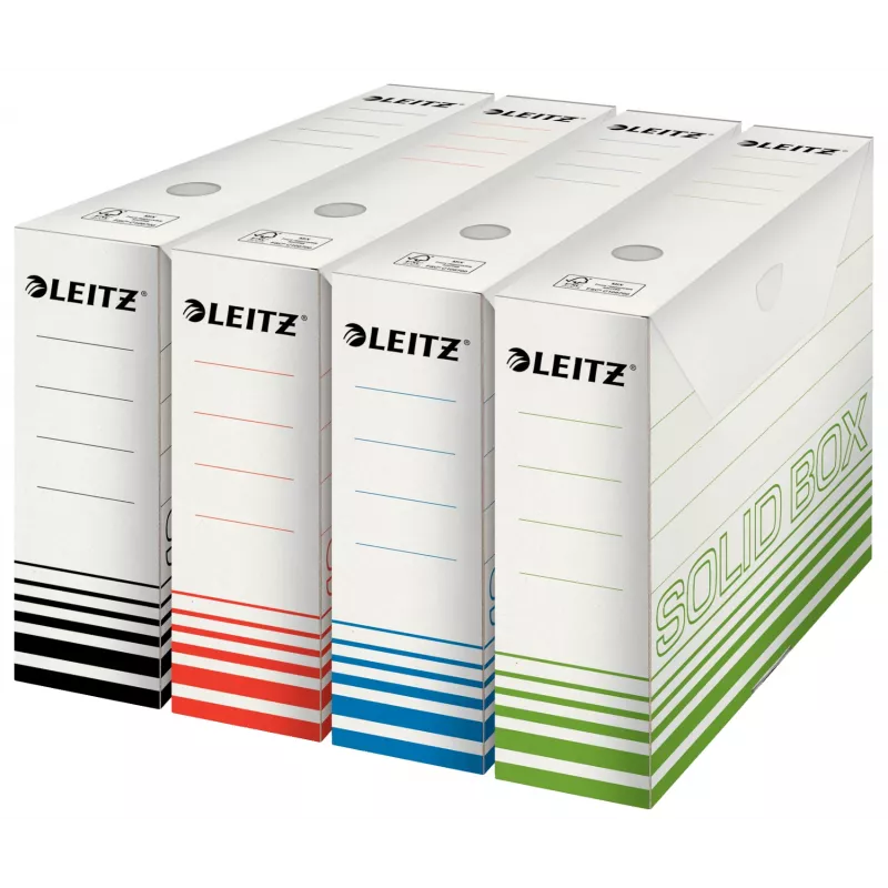 Leitz 61270001 scatola archivio cartone nero, bianco