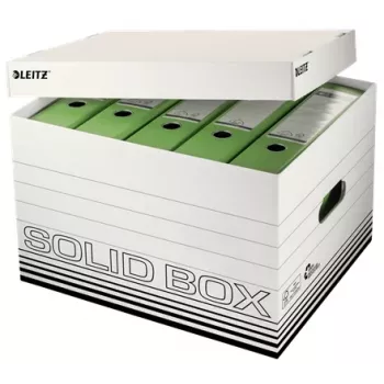 Leitz Solid Scatola portaoggetti per documenti nero, bianco