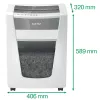 Leitz IQ Office Pro Distruggidocumenti P5, taglio micro, 23 cm, 2 x 15 mm, 30 l, 300 fogli, 55 dB