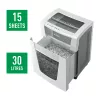Leitz IQ Office Pro Distruggidocumenti P5, taglio micro, 23 cm, 2 x 15 mm, 30 l, 300 fogli, 55 dB