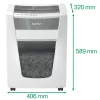 Leitz IQ Office Pro Distruggidocumenti P4, taglio a croce, 23 cm, 4 x 40 mm, 30 l, 275 fogli, 55 dB