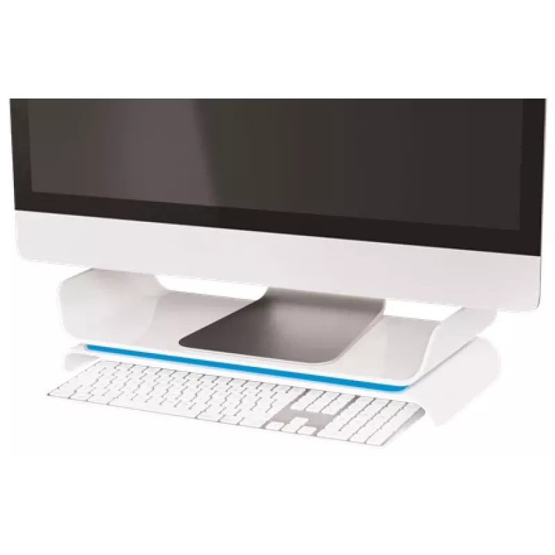 Leitz Supporto monitor regolabile Ergo WOW, 68,6 cm (27 inch), regolazione in altezza, blu, bianco
