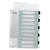Leitz Indici Printable PP A4+ 1-10 WOW bianco/nero
