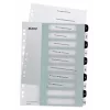 Leitz Indici Printable PP A4+ 1-10 WOW bianco/nero