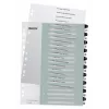 Leitz Indici Printable PP A4+ 1-20 WOW bianco/nero, indice numerico, polipropilene (PP), nero, bianco, A4 Maxi, 245 mm, 305 mm