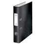 Leitz Raccoglitore ad anelli 180° WOW POB/plastificato A4/50 mm, A4, meccanismo Q, archivio, cartone, nero, 350 fogli