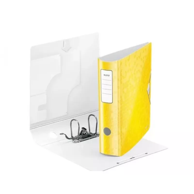 Leitz Raccoglitore ad anelli Active PP WOW A4/80 mm, A4, polyfoam, giallo, 500 fogli, 80 g/m², 8,2 cm